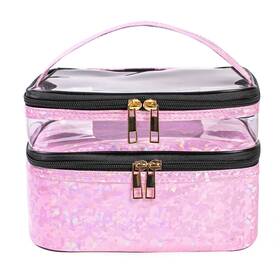 Fitini Ms01-us Makeup Bags Double Layer Travel Storage Cosmetic Cases Make-up Organiz