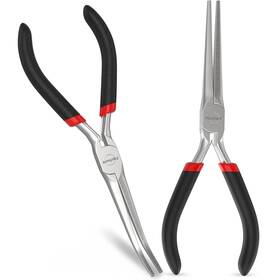 Fixchure Nnp-pk2-6 Needle Nose Pliers 2 Pcs 6 Inch - Heavy Duty Carbon Steel Insulated Non-ser