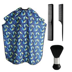 Flagsky 202008931 Kids Haircut Cape And Neck Duster Brush Hair Comb Set Professional Barber Hai
