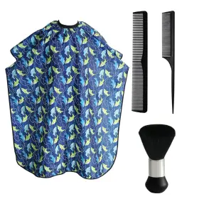 202008931 Flagsky Kids Haircut Cape And Neck Duster Brush Hair Comb Set Professional Barber Hai