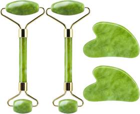 Flexfinity Fjr1 2 Pack Gua Sha Facial Tools And Jade Roller Set For Face Body Face
