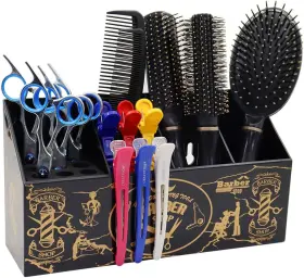 160010 Flytreal Barber Scissor Shear Holder Box Hair Salon Supplies Acessories Tool Station For