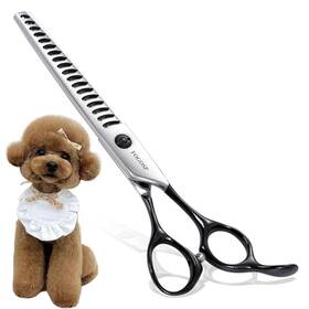 Fogosp 750226663953 Dog Thinning Shears For Grooming 6.75 Inch Chunker Quickly Thick