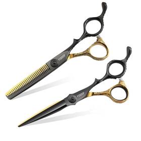 Fogosp 784039744325 6 Inch Professional Hair Cutting Scissors Kit Japan 440c Stainless Steel Sharp Er