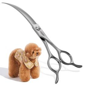 Fogosp Fobc-45w-65 Professional 45 Curved Grooming Scissors For Dogs 6.5 In Big Arc She
