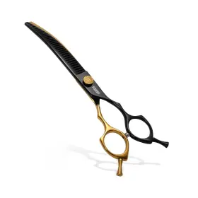 Fobgcc-7.5 Fogosp Curved Chunkers Shears Dog Grooming 7.5 In Black And Gold Two Color P... Fast Ship