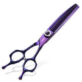 Fogosp Foksc-7cc-purple Professional Curved Chunkers Dog Grooming Scissors 7ftft Comb Thinning S