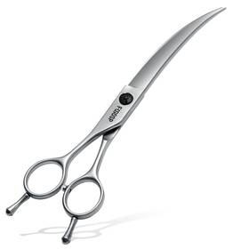 Fogosp Fold-7.5w Professional Left Handed Curved Dog Grooming Scissors For Lefty Groomers 35°