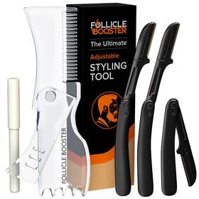 Follicle Booster Fb0039 Beard Shaper Kit - Complete Shaping And Styling Tool Transparent Adjustable S