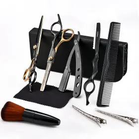 Usyjdtz001-gold Fozirut Professional Hair Scissors Thinning Shears Kit Barber Hairdre