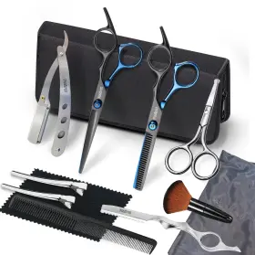 Usyjdtz002-blue Fozirut Hair Cutting Scissors Barber Shears Kit Professional Trimming S