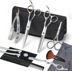 Fozirut Usyjdtz004-blue Barber Shears Hair Thinning Scissors Kit Tijeras De Peluqueria Profe