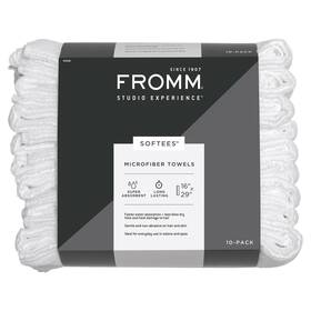 Fromm 45048 Softees Microfiber Salon Hair Towels For Hairstylists Barbers Spa Gy