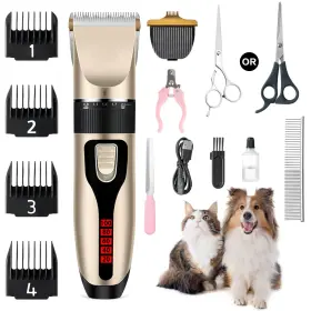 Zh-fu0001 Furulixty Dog Grooming Kit And Paw Trimmer-low Noise Electric Quiet Clippers Set Recharg