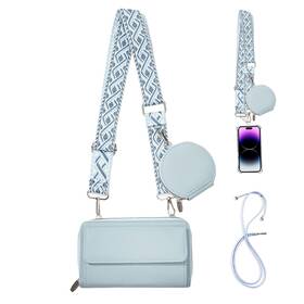 Fuxiqar 604105469276 Crossbody Bags Purse For Women Blue