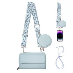 Fuxiqar 604105469276 Crossbody Bags Purse For Women Blue