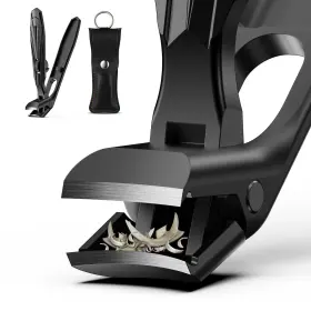 Bz-chnc-n060-bk Fvion Ergonomic Angled Toenail Clippers For Thick Nails Long Handle Nail