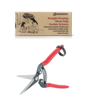 Gardeness 711530670279 12 Pcs Straight Sk5 Steel Pruning Shear Garden Scissor Flower Leaf