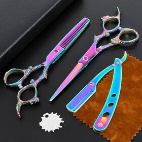 Gasvm Sample Sku 3297 Professional Hair Cutting Scissors Sets Multifunctional Thinning Str