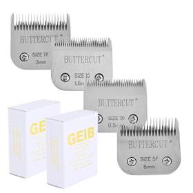 Geib Pege11000 Buttercut 4 Pack Dog Grooming Kit Clipper Blades Carbonized