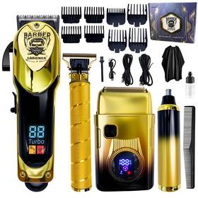 Gentlemens Barber Shop Largner Haircuts&shaves 707933188385 Hair Clippers For Men Professional - 4 In 1 Electric Shaver Razor Kit Wit