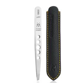 Germanikure 85930e Professional Perforated Slanted Tweezers - Finox Stainless Steel