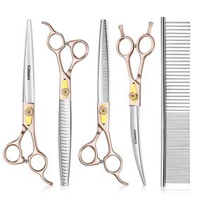 Gimars Xmjtz04-2 8 Inch Professional 440c Stainless Steel Dog Grooming Scissors Heavy D