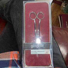 Gingher 743921611145 6 Inch Double-curved Machine Embroidery Scissors