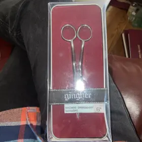 Gingher 743921611145 6 Inch Double-curved Machine Embroidery Scissors