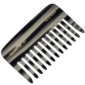 G51g Giorgio G51 Graphite Small Travel Purse Detangling Comb - Wide Teeth Pocket C