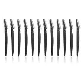 Glamlily 194425493674 Mens Touch Up Razors For Mustache Beard Black 5.8 Inches 12 Pack