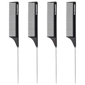 Goodofferplace Gop608b 4 Pcs Rat Tail Combs Parting Rattail Teasing Fine Tooth Comb With Metal