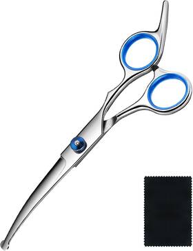 Goritz 736879492119 Dog Grooming Scissors Curved Shears Set Rounded Trimming For