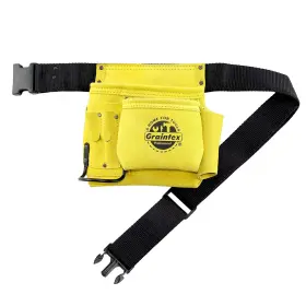 Ss2079 Graintex 5 Pocket Suede Leather Tool Belt/bag Yellow Multipurpose
