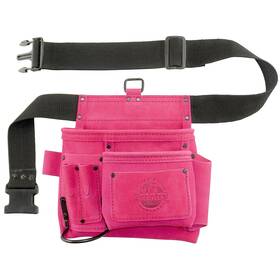 Graintex Ss2081 5 Pocket Suede Leather Tool Belt/bag Pink Multipurpose T
