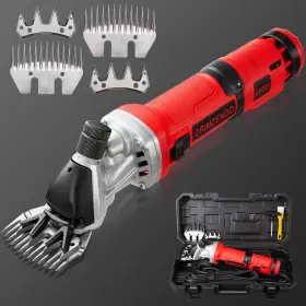 Ymj-red1 Grimzendo Sheep Shears 600w Electric Clippers Professional 6 Speed Heavy Duty L