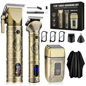 Gsky 715748759317 Professional Hair Clippers Beard Trimmer For Men Electric Razor Clippe