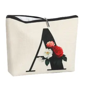 Glb-262611 Gyflo Personalized Initial Makeup Bag For Women Monogram Cosmetic Birthday Gi