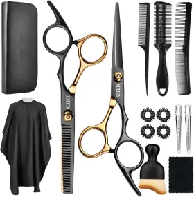 Hair Cutting Scissors Shears Kits 313102567525 15 Pcs Professional Hairdressing Set