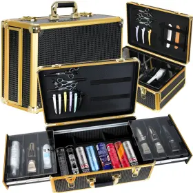 Bc003blk Happyposh Barber Case Organizer Briefcase Tool Box Carrying Large