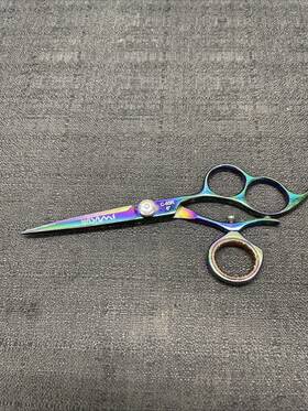 Hasami C-65r 6 Inch Hair Cutting Scissors Rainbow Titanium Finish C65-r