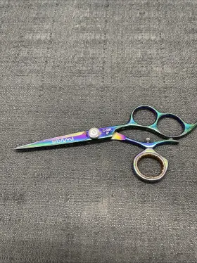 C65-r Hasami C-65r 6 Inch Hair Cutting Scissors Rainbow Titanium Finish