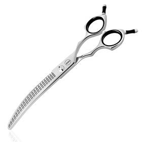 Hashimoto B24e-7.0 Curved Eraser Dog Grooming Scissors 23 Teeth 7.0 Inch 80% Thinning