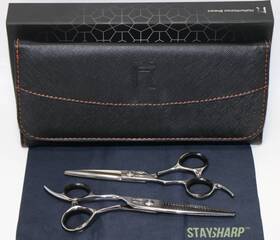 Hattori Hanzo Hh-2t 6.0 Inch Hiramei Lh Texturizer With Hh-2 5.0 Kae Waza Shears