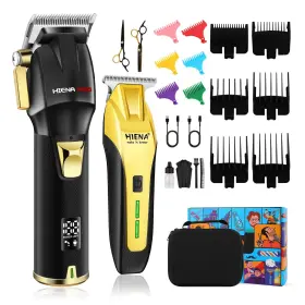 G401-us-mh Hiena Pro Hyn-bq4 Professional Barber Kit Hair Clippers Set For Men Cutting Recharge