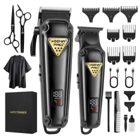 Hyn-t14 Hiena Pro Professional Hair Clippers Set And Cordless Barber For Men S