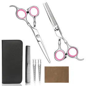 Himart 313047613608 Set De Tijeras Para Corte Y Entresacar Cabello Kit Profesional Herramientas
