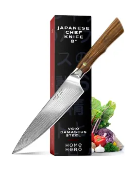 Vg10 Home Hero 056417503103 Japanese Chef Knife Collection - Damascus Steel Trip... Fast Ship