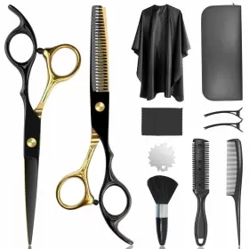 Hopopower 782917382867 Hair Cutting Scissors 10 In 1 Professional Shears Set With 6.7 Inch Stainle
