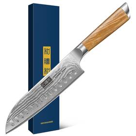 Hoshanho Hshpcs-2023-019 Damascus Santoku Knife 7 Inch Professional Japanese Super Steel Kit
